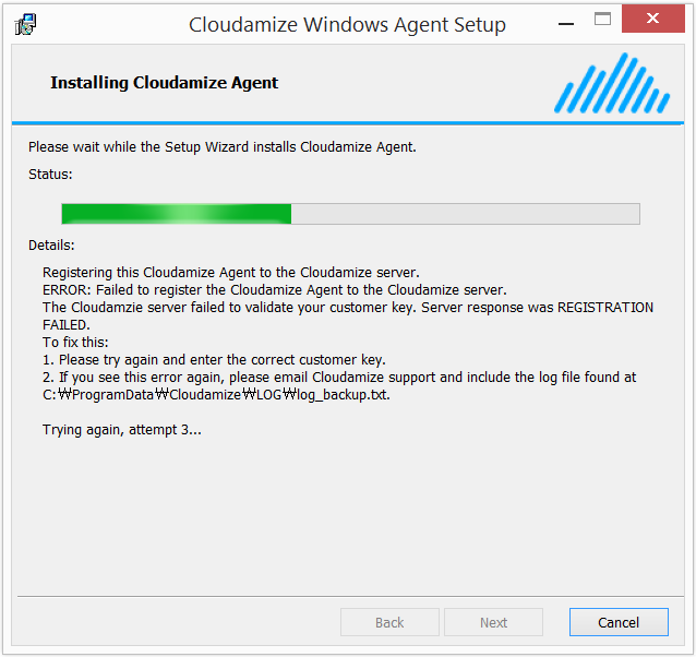 Invalid Customer Key
